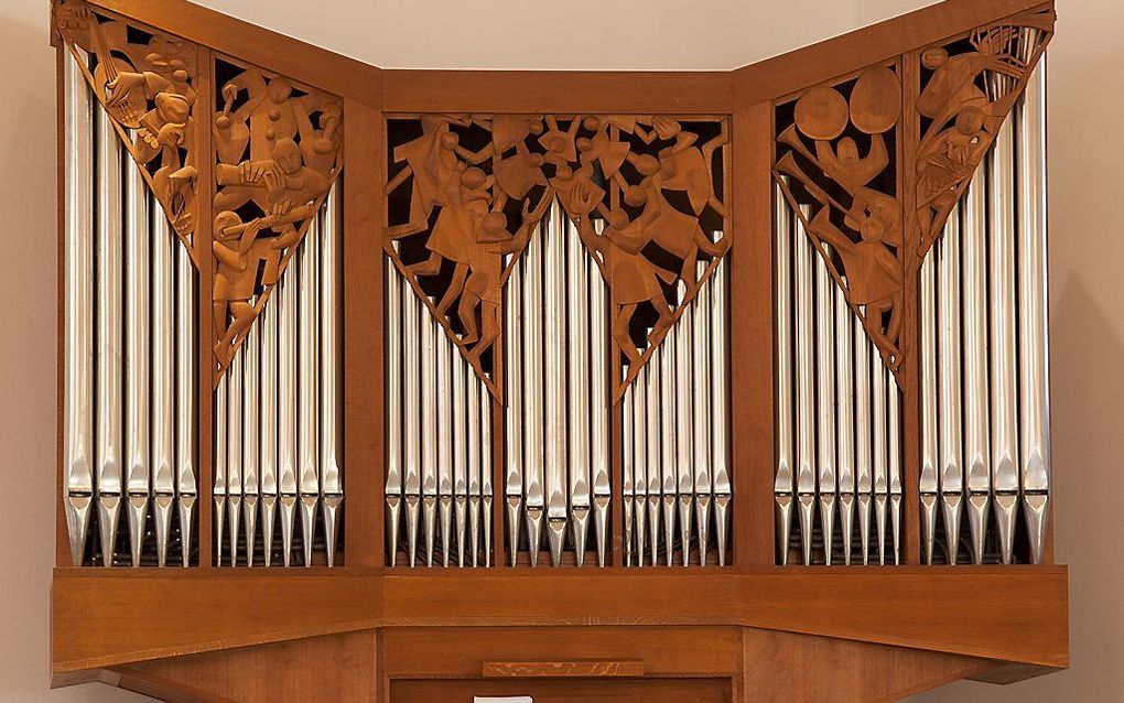 Het Van Vulpenorgel in de Immanuelkerk in Krimpen aan den IJssel. Foto Pieter van Dieren