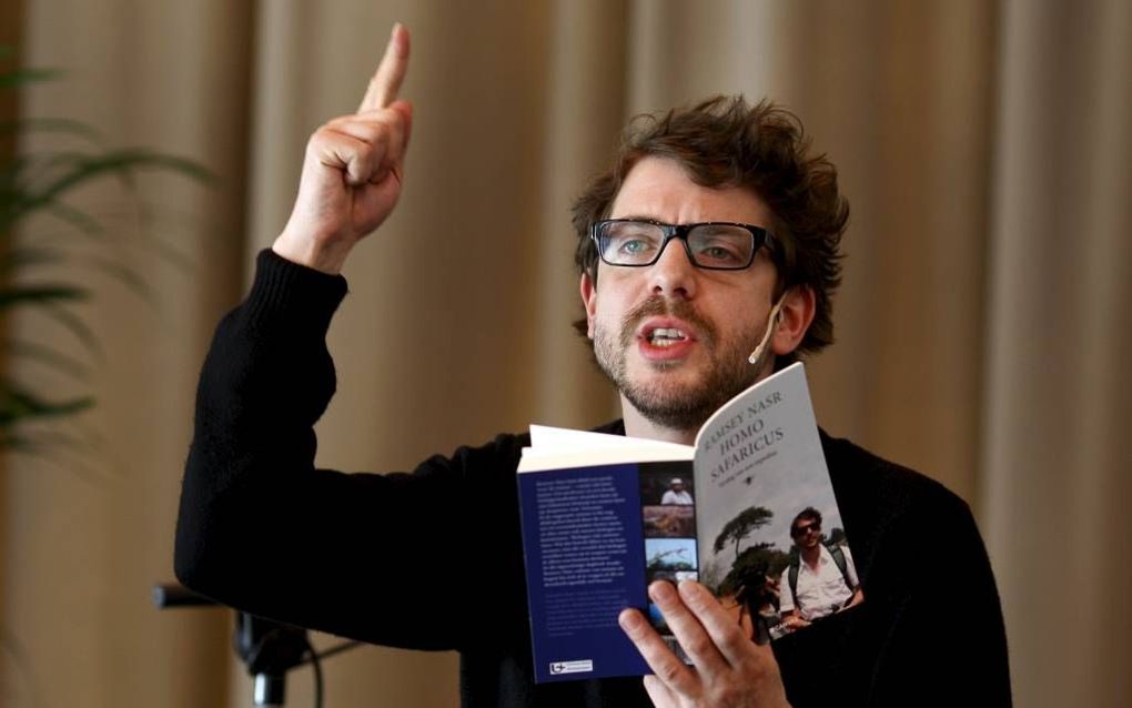 Voormalig Dichter des Vaderlands Ramsey Nasr tijdens de Dag van de Literatuur 2009. Foto ANP