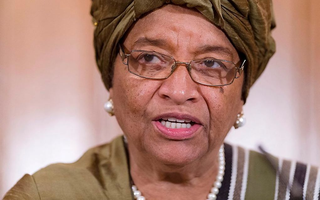 President Ellen Johnson-Sirleaf van Liberia heeft voor dinsdag een dag van nationale rouw aangekondigd.  Foto EPA