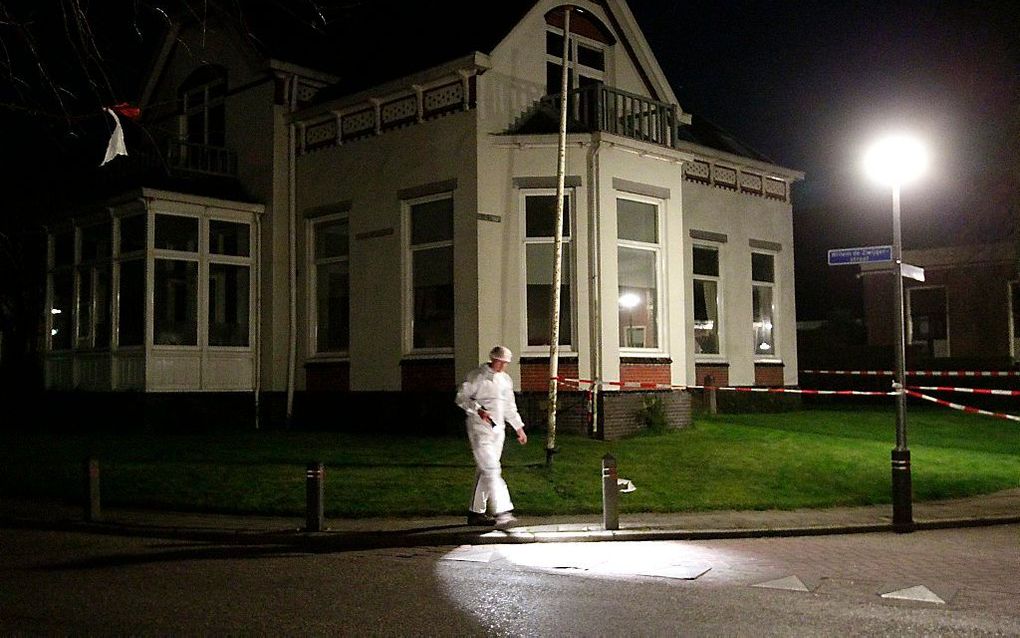 Onderzoek bij het huis in Baflo. Foto ANP