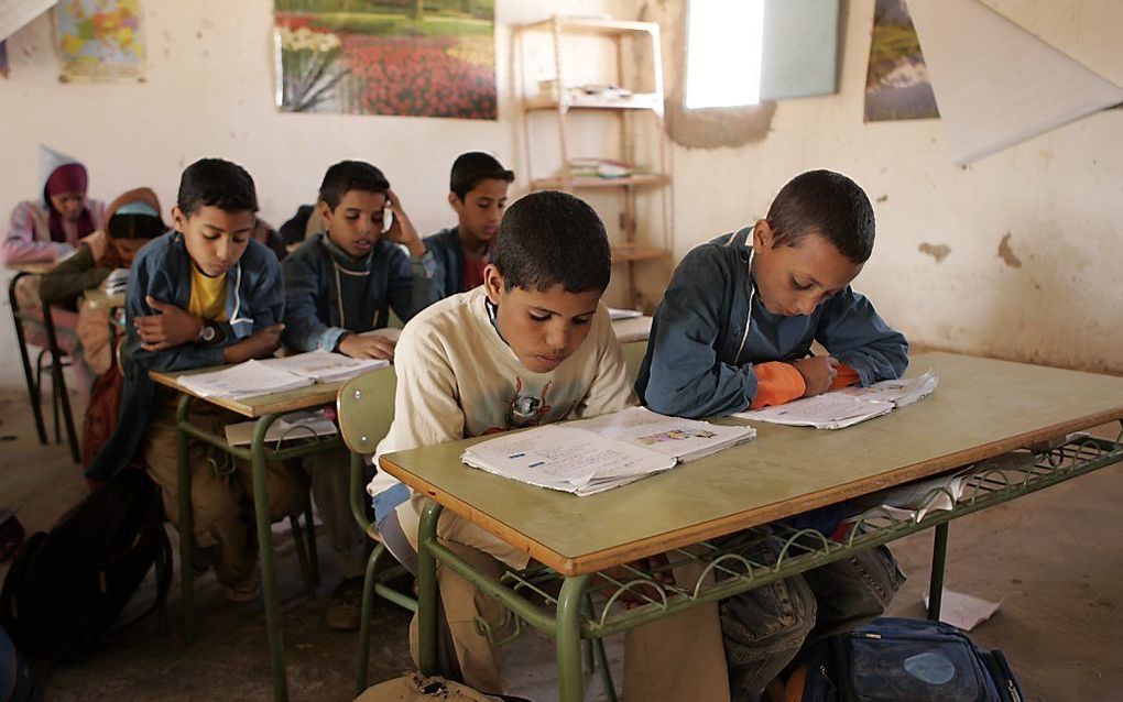 Kinderen op school in Marokko. Foto ANP