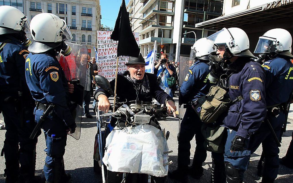 Protest in Athene. Foto EPA