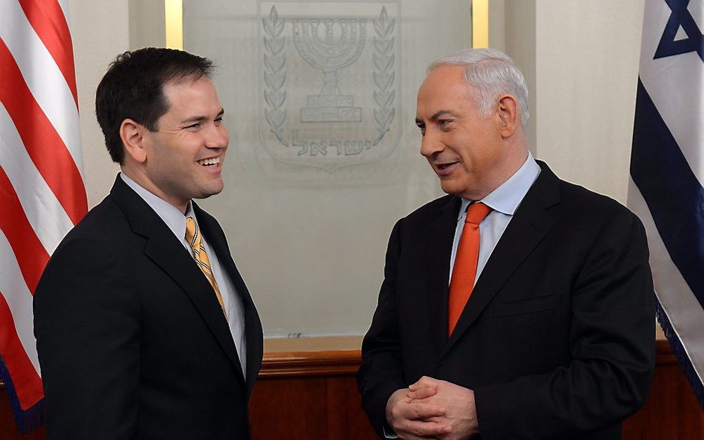 Rubio (l.) en Netanyahu. Foto EPA