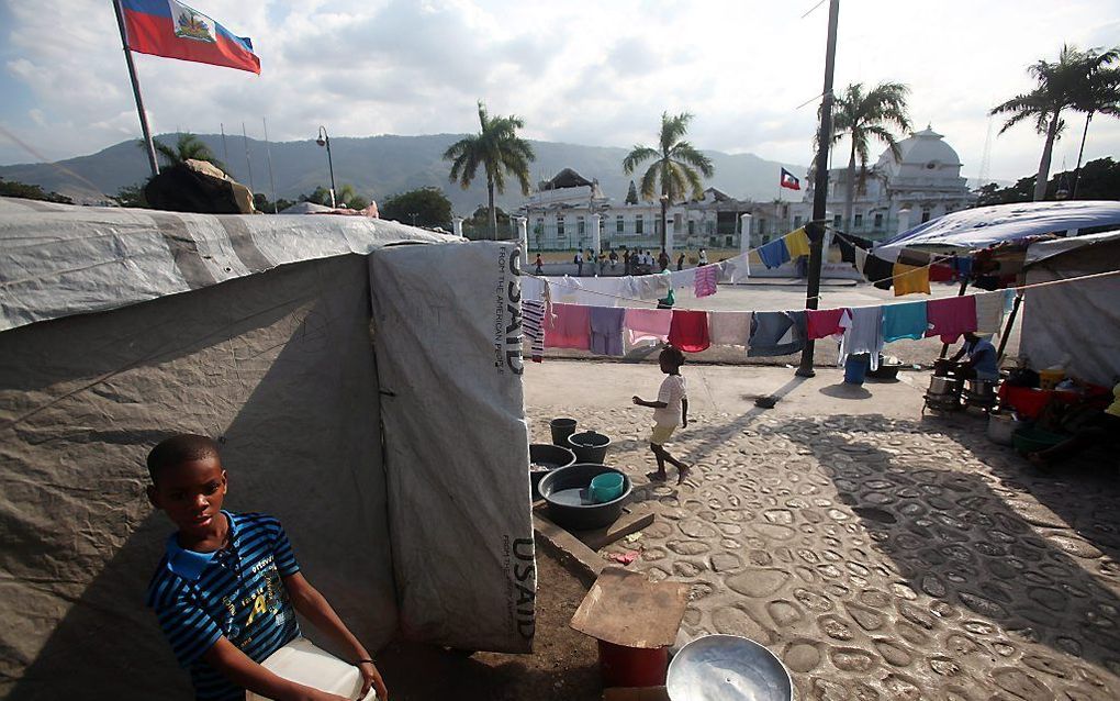 Tentenkamp in Port-au-Prince, Haïti. Foto EPA