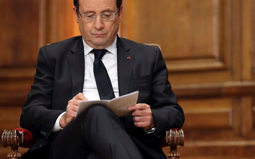 De Franse president Hollande.  Foto EPA