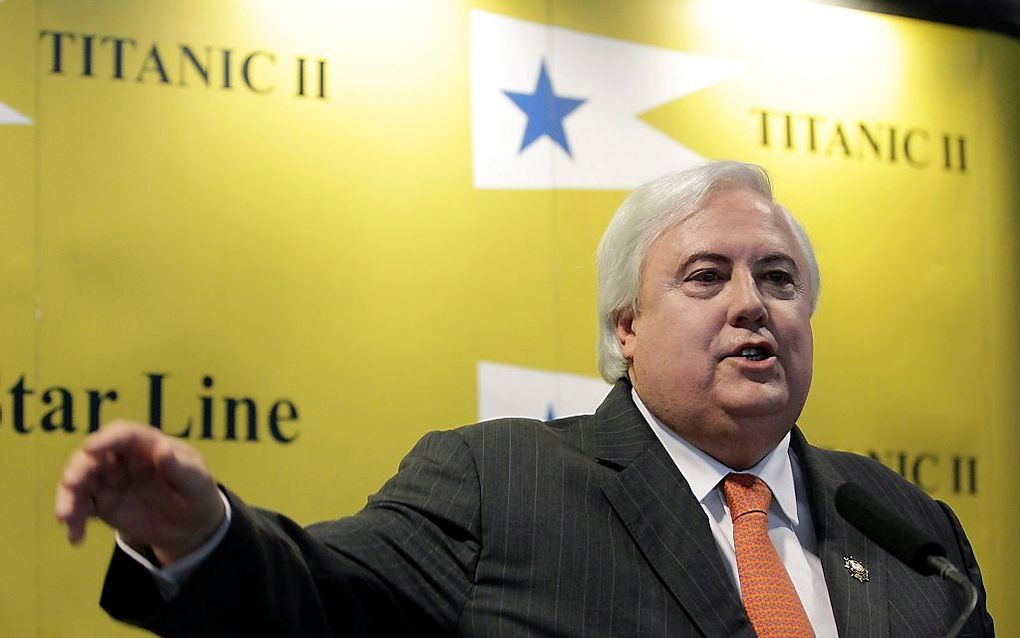 Clive Palmer bouwt Titanic II. Foto EPA