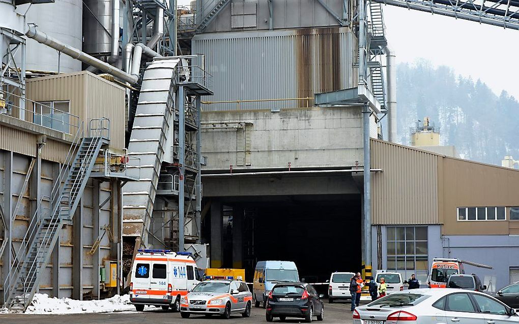 Schietpartij bij houtfabriek Menznau. Foto EPA