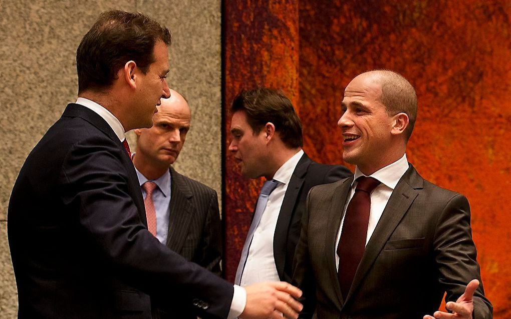 Zijlstra (VVD) en Samsom (PvdA). Foto ANP