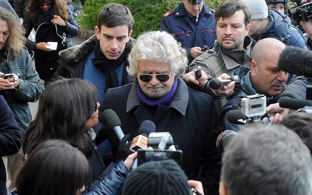 De komiek Beppe Grillo.   Foto EPA