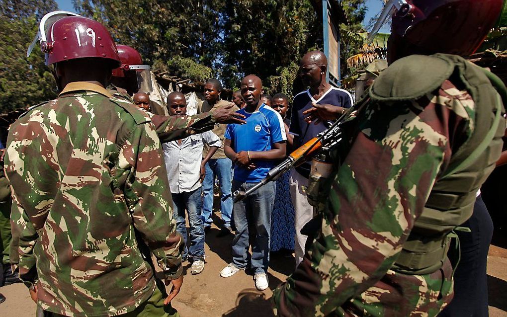 Aanhangers Odinga.   Foto EPA