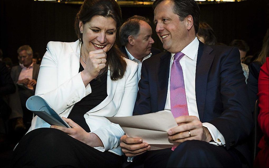 Alexander Pechtold op het partijcongres in Eindhoven.  Foto ANP