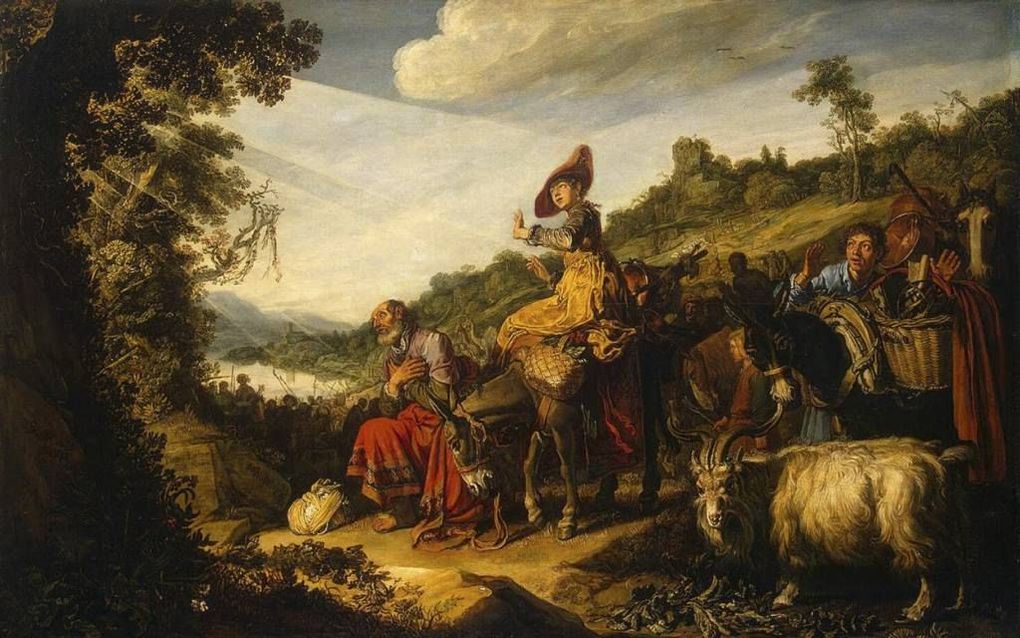 Abraham verlaat Ur en gaat naar het land dat God hem wijst. Schilderij van Pieter Lastman uit 1614. Foto Wikimedia