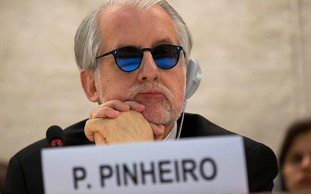 Commissievoorzitter Paulo Sérgio Pinheiro.  Foto EPA