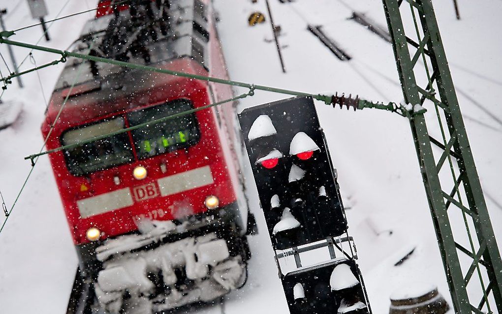 Sneeuw in Hamburg.   Foto EPA