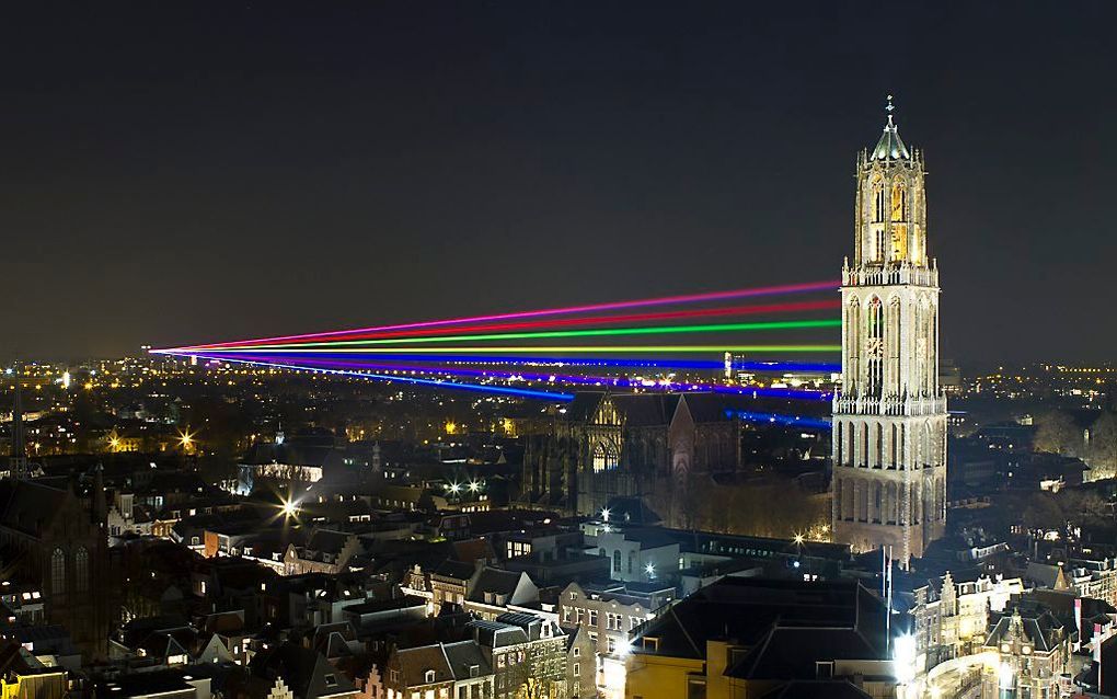 Verlichte Domtoren in 2011. Foto ANP