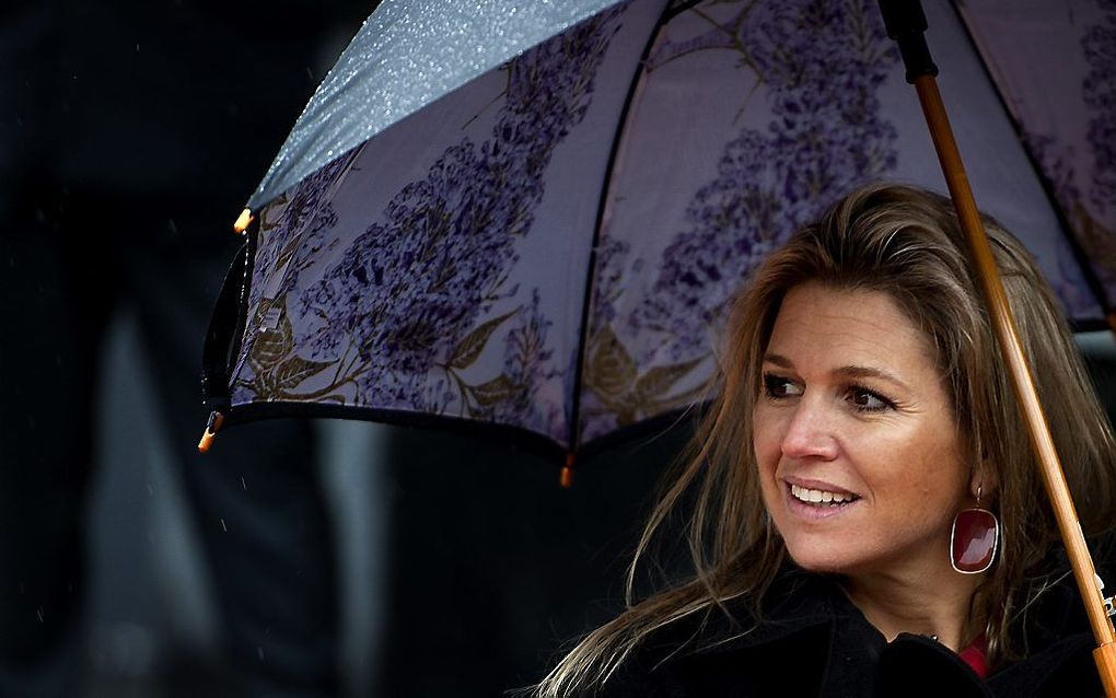 Prinses Maxima tijdens de opening van de internationale kunstmanifestatie 'Ja Natuurlijk - hoe kunst de wereld redt' in en om het Gemeentemuseum, het GEM en het Fotomuseum in Den Haag. Foto ANP