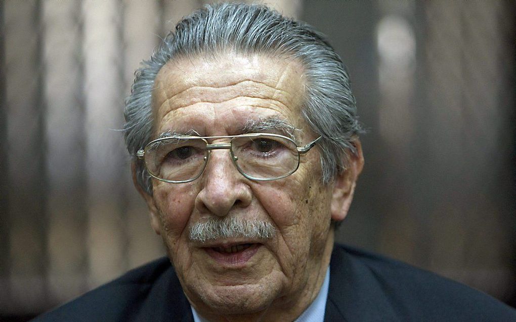 Voormalig president van Guatemala, Ríos Montt.  Foto EPA