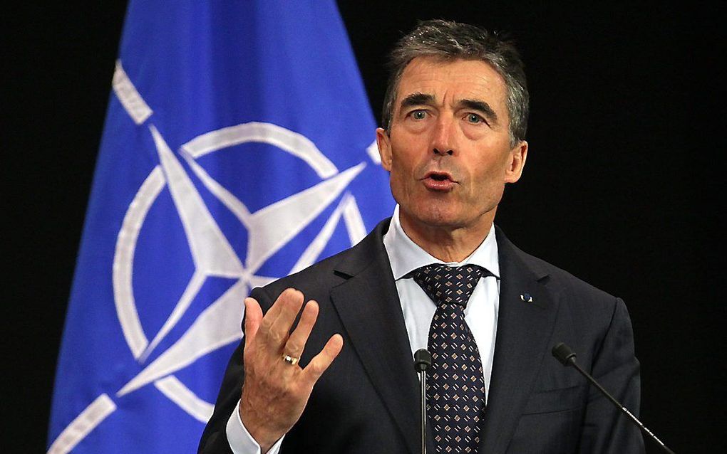 Secretaris-generaal van de NAVO Anders Fogh Rasmussen.   Foto EPA