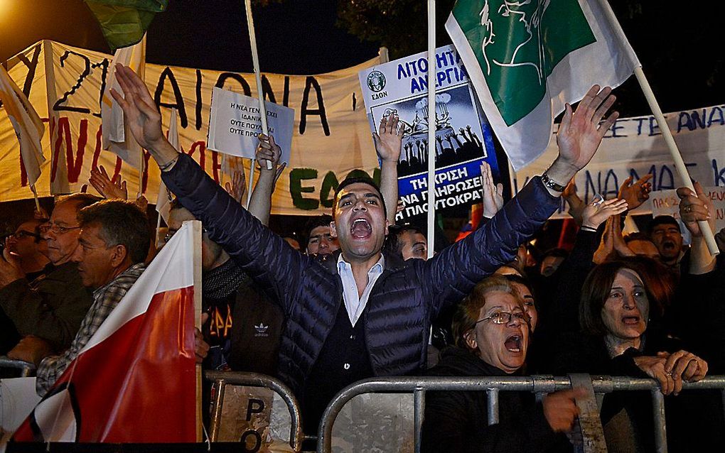 Protest in Nicosia. Foto EPA