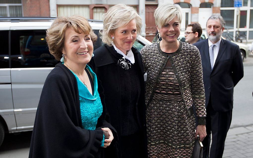 Prinses Margriet, de Belgische prinses Astrid en prinses Laurentien in Brussel. Foto ANP