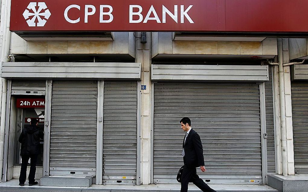 Bank op Cyprus. Foto EPA