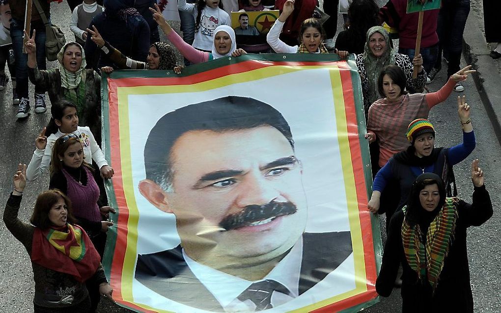 Aanhangers van Öcalan. Foto EPA