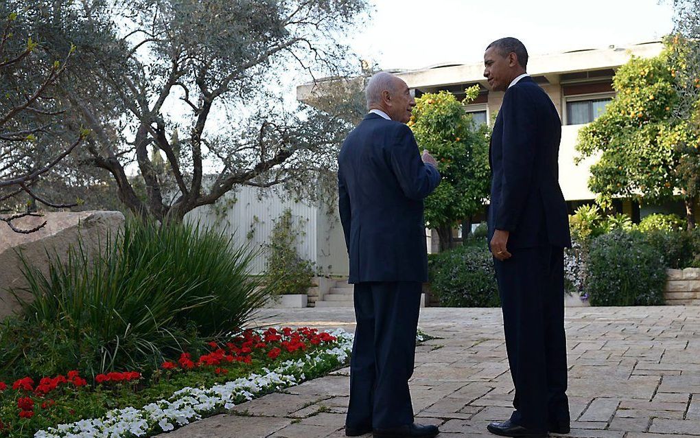 Obama ontmoet Peres. Foto EPA