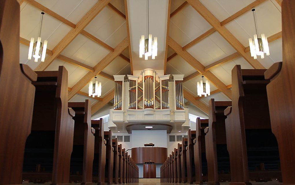 Het interieur van de gereformeerde gemeente Rijssen. Foto WRS Architecten