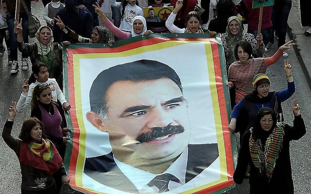 Aanhangers van Öcalan. Foto EPA