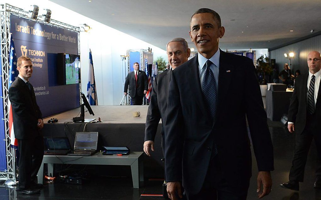 Obama donderdag in het Israel Museum in Jeruzalem. Foto EPA