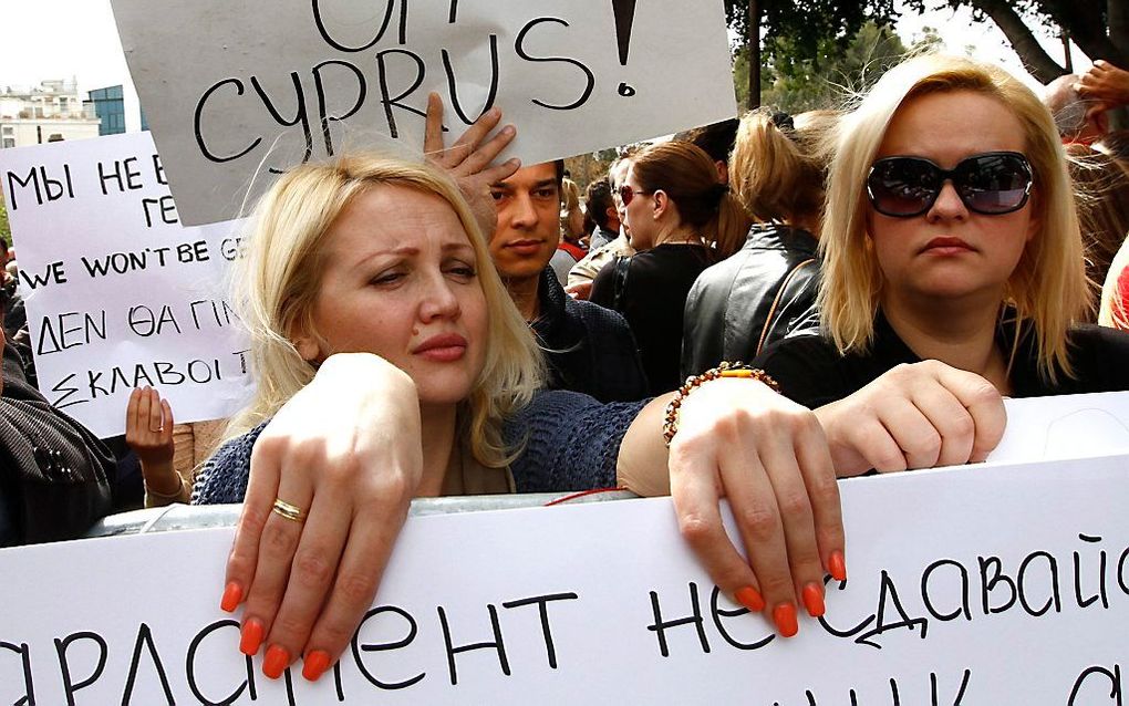 Protest op Cyprus. Foto EPA