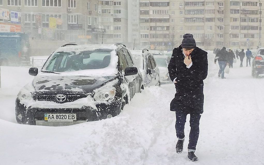 Sneeuw in Oekraïne. Foto EPA