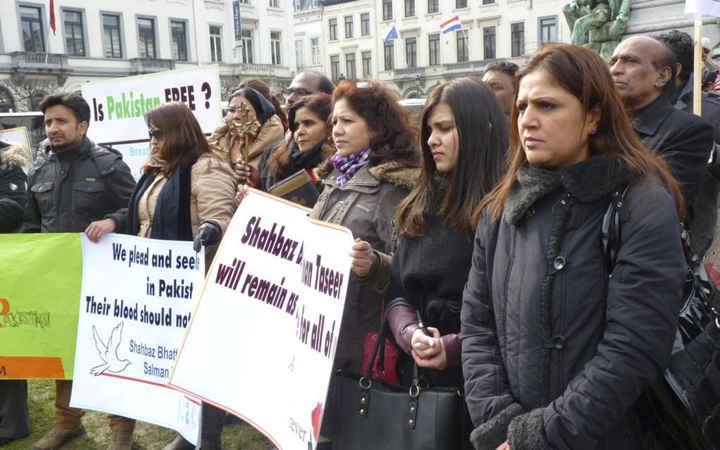 Pakistaanse christenen eisten deze week bij het Europees Parlement meer druk op hun land om godsdienstige vrijheid te verlenen. Het land geeft eigenlijk alleen vrijheid aan de islam. Foto eurofractie CU