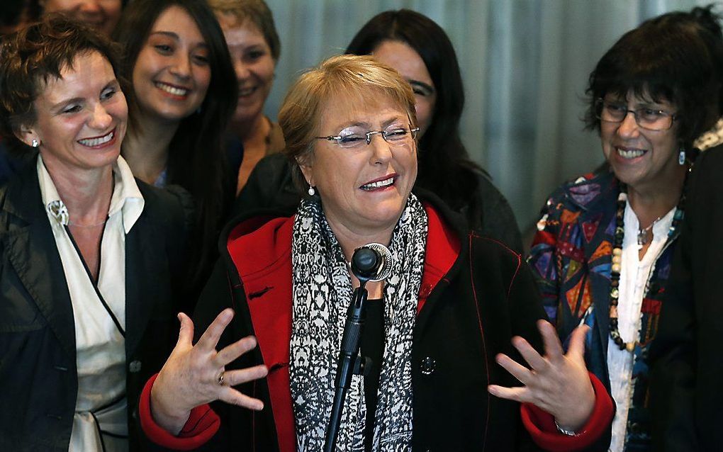 Michelle Bachelet heeft zich kandidaat gesteld voor de volgende presidentsverkiezingen in Chili.  Foto EPA