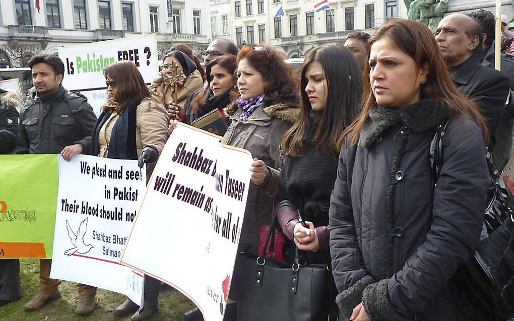 Pakistaanse christenen eisten deze week bij het Europees Parlement meer druk op hun land om godsdienstige vrijheid te verlenen. Foto eurofractie CU