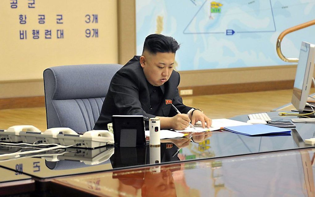 Noord-Korea’s leider Kim Jong-un. Foto EPA