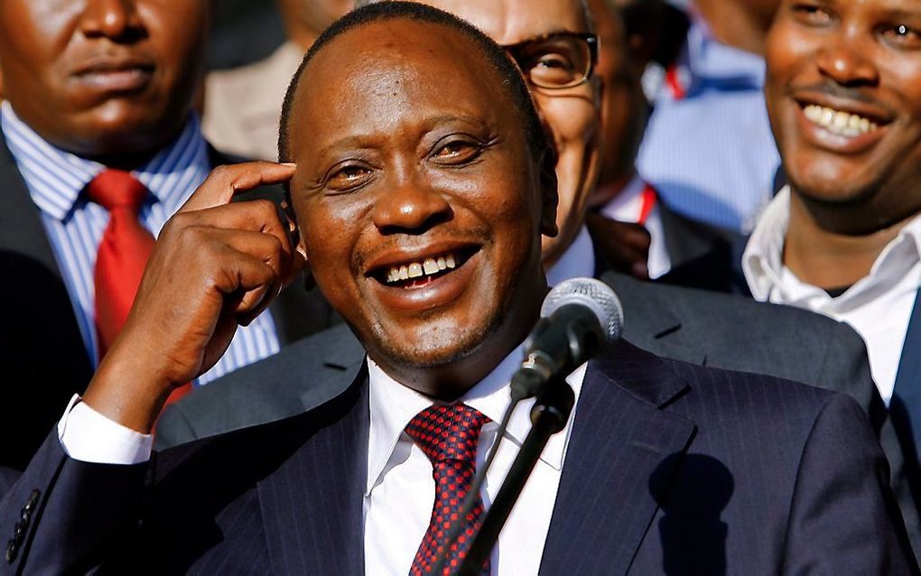 De nieuwe president van Kenia, Uhuru Kenyatta.   Foto EPA