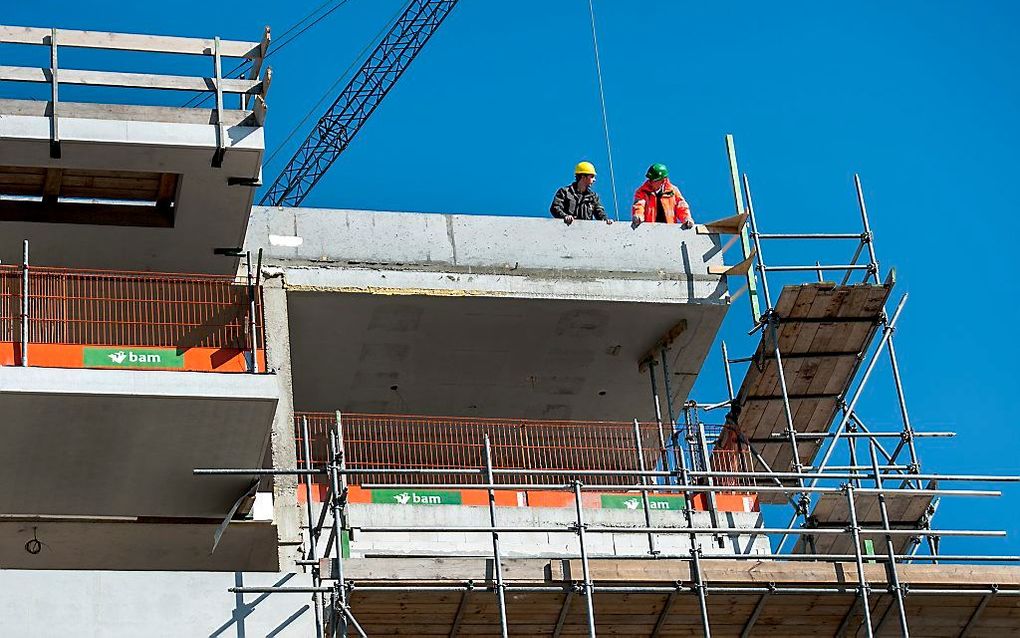 Bouwplaatsen zijn de gevaarlijkste plekken in Nederland om te werken.  Foto ANP