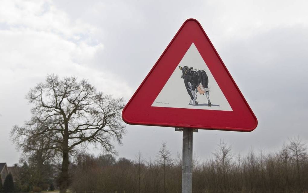 Verkeersbord van Tine van Houselt.   Foto RD, Anton Dommerholt