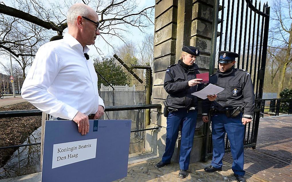 Protest tegen de monarchie. Foto ANP