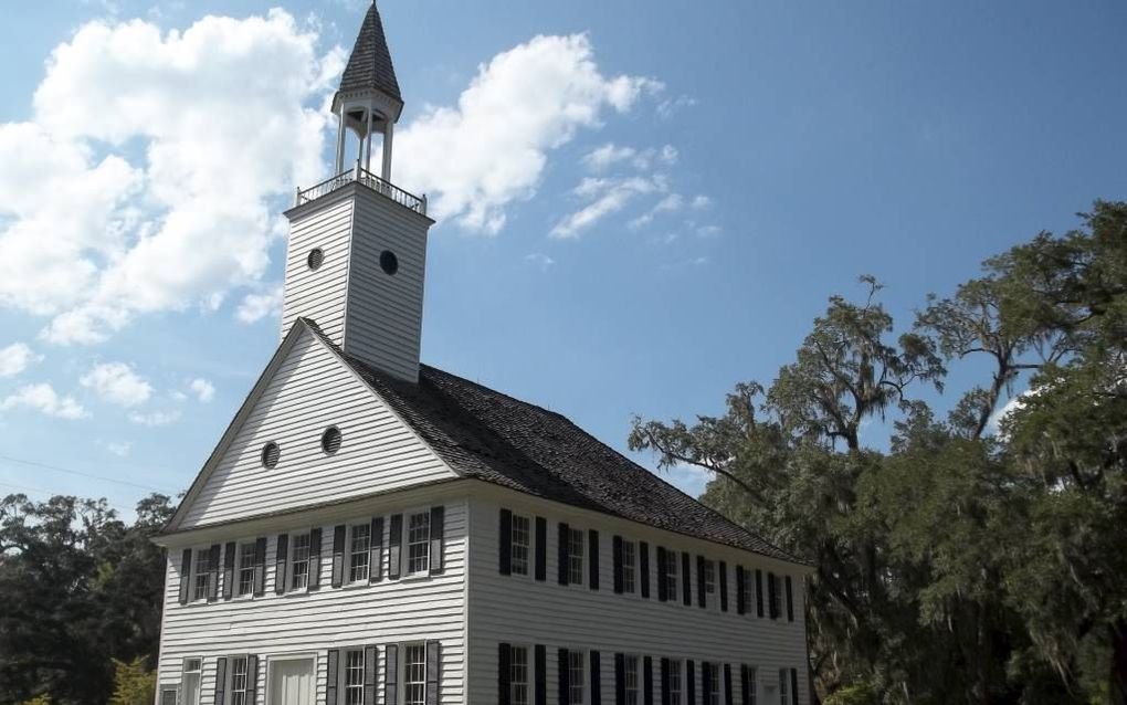 In de presbyteriaanse kerk van Midway in Liberty County, Georgia, nu een museum, legde Charles Colcock Jones in 1822 geloofsbelijdenis af. Hij zou er nadien vele malen zelf preken. beeld Wikimedia