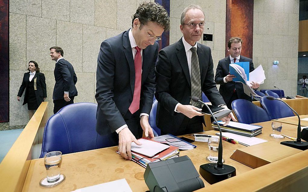 Dijsselbloem (L) en Kamp. Foto ANP