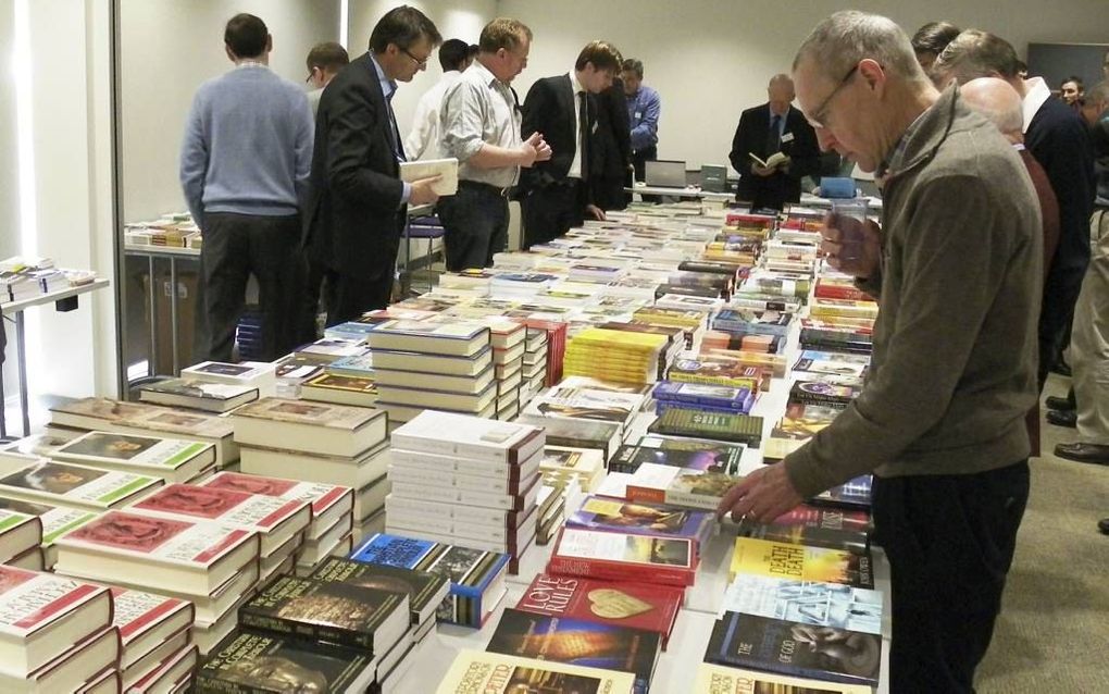 Boekentafel tijdens de Leicesterconferentie. Foto RD