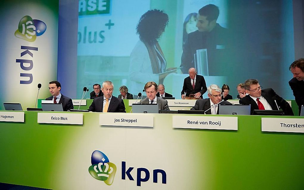 Aandeelhoudersvergadering KPN. Foto ANP