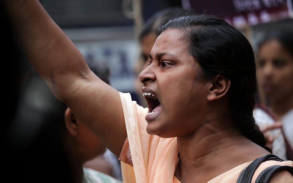 Protest in India na verkrachting van een vijfjarig meisje. Foto EPA