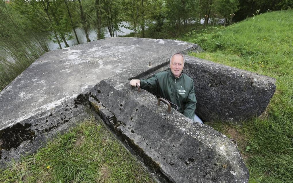 Bert van Setten in een kazemat van fort De Spees. Het fort stamt uit het jaar 1799 en werd onder Frans toezicht aangelegd. beeld VidiPhoto