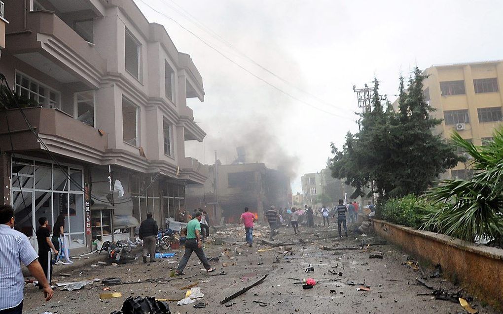 Bomaanslag in Reyhanli. Beeld EPA