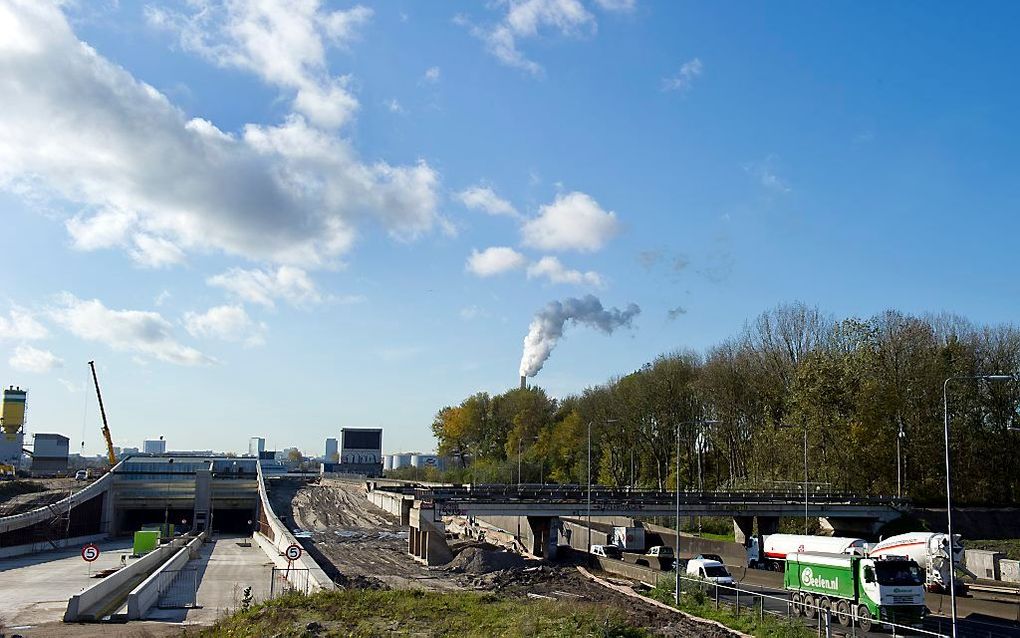 Tweede Coentunnel in aanbouw. Foto ANP