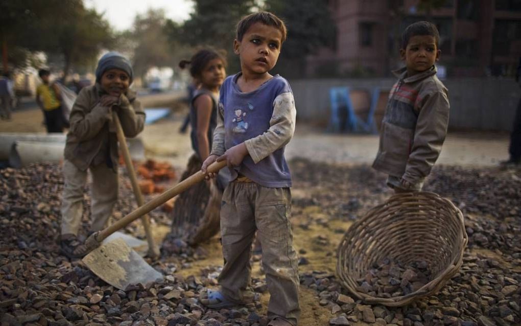 Kinderen aan het werk. Beeld EPA