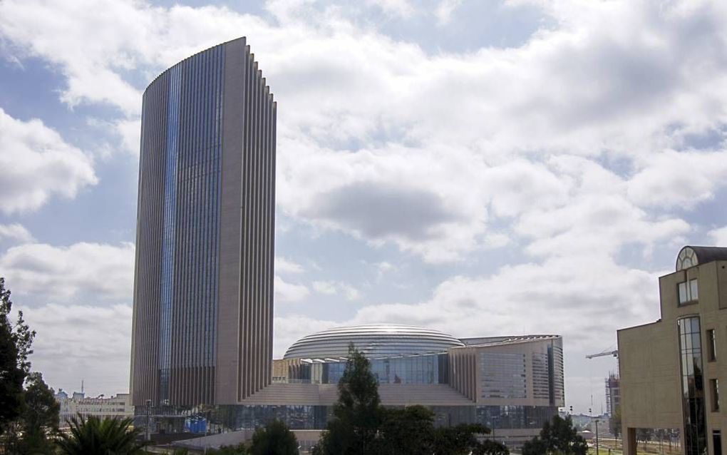 Het fonkelnieuwe hoofdkantoor van de Afrikaanse Unie in de Ethiopische hoofdstad Addis Ababa.Het fonkelnieuwe hoofdkantoor van de Afrikaanse Unie in de Ethiopische hoofdstad Addis Ababa.